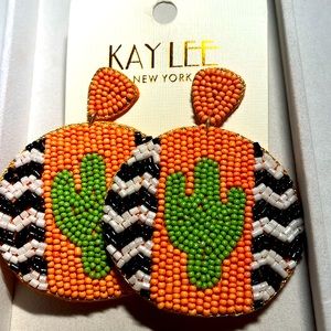NWT!! Cactus Southwest Style Beaded Earrings!